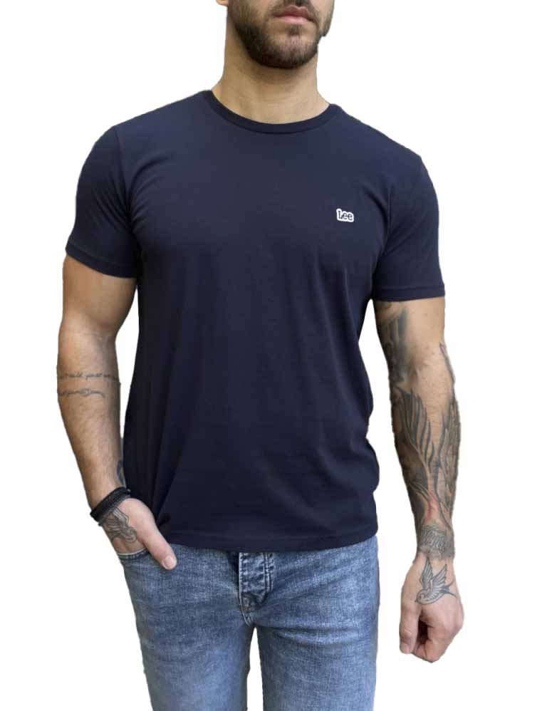 Lee SS Pach Logo Tee ανδρικό μπλε μπλουζάκι L60UFQ35 φωτογραφία